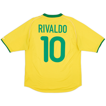 2000-02 Brazil Maillot Domicile Rivaldo #10 - 6/10 - (L)