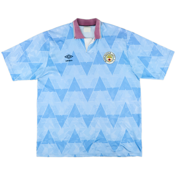 1989-91 Manchester City Maillot Domicile - 5/10 - (L)