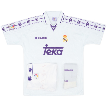 1996-97 Real Madrid Tenue Domicile Complète - 8/10 - (L)