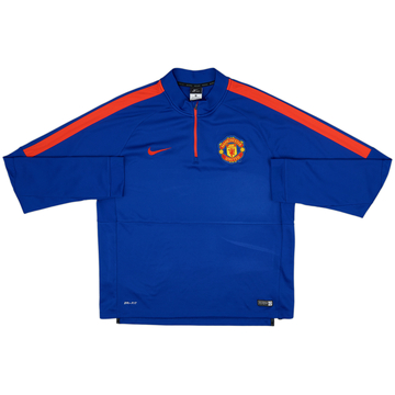 2014-15 Manchester United Nike Haut d'entraînement 1/4 zip - 8/10 - (XL)