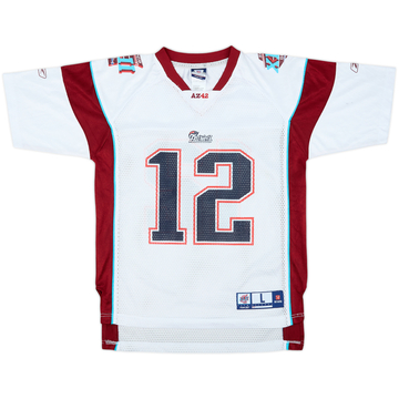 2008 Super Bowl XLII Brady #12 Reebok Maillot On Field - 8/10 - (L.Boys)
