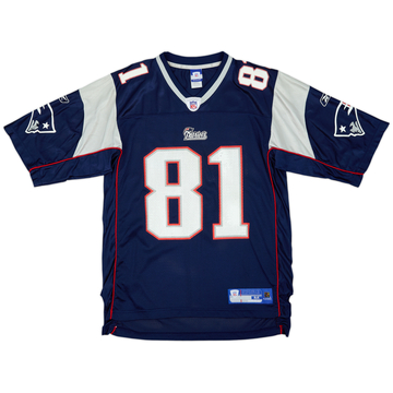 2005 New England Patriots B.Johnson #81 Reebok Maillot domicile On Field - 9/10 - (M)