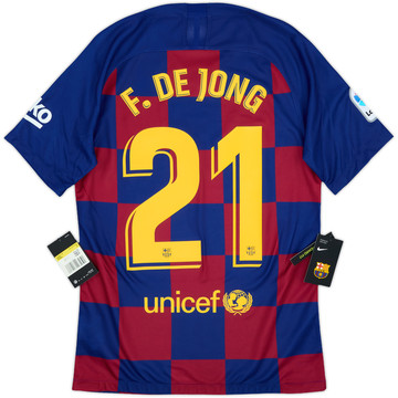2019-20 Barcelona Maillot Domicile F.De Jong #21 (S)