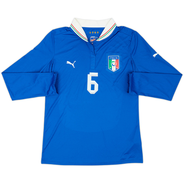 2012-13 Italy Maillot Domicile ML version joueur #6 - 8/10 - (L)