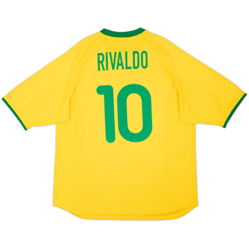 2000-02 Brazil Maillot domicile Rivaldo #10 - 8/10 - (XXL)