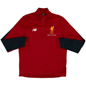 2017-18 Liverpool New Balance Haut d'entraînement 1/4 zip - 8/10 - (XL)