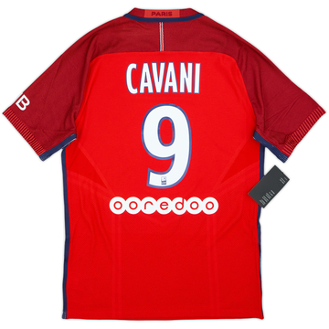 2016-17 Paris Saint-Germain Maillot extérieur authentique Cavani #9 (M)