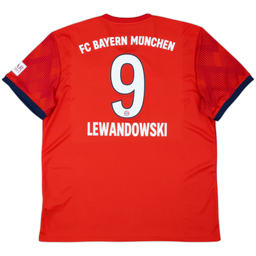 2018-19 Bayern Munich Maillot Domicile Lewandowski #9 - 8/10 - (XXL)