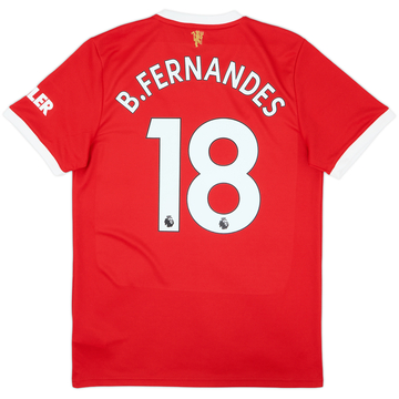 2021-22 Manchester United Maillot Domicile B.Fernandes #18 (M)