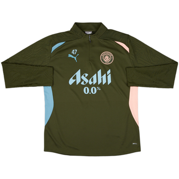 2024-25 Manchester City haut d'entraînement 1/4 zip version joueur #47 (Foden) - état neuf - (S)