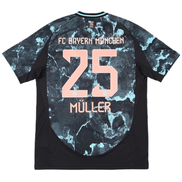 Maillot de joueur adidas Thomas Müller à manches longues pour homme, réplique du Bayern Munich 2024