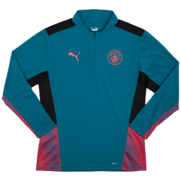 2021-22 Manchester City Prototype Puma 1/4 Zip Haut d'entraînement - 8/10 - (M)