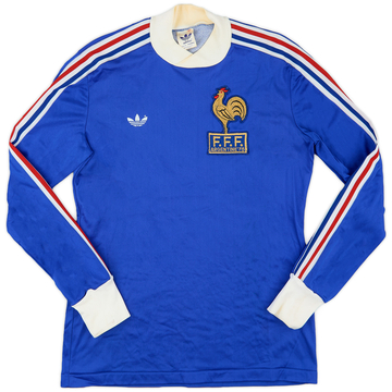 1978-80 France Coupe du Monde Domicile Maillot manches longues - 8/10 - (S)