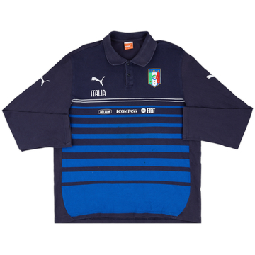 2014-15 Italy Version Joueur Puma Polo Manches Longues - 7/10 - (XXL)