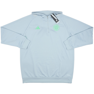2023-24 Celtic adidas 1/4 Zip Sweat-shirt à capuche (XL)