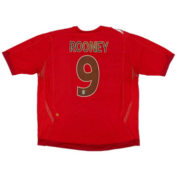 2006-08 England Maillot extérieur Rooney #9 - 5/10 - (XXL)