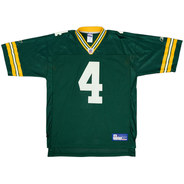 2002-04 Green Bay Packers Favre #4 Maillot Domicile Reebok On Field - 9/10 - (L)