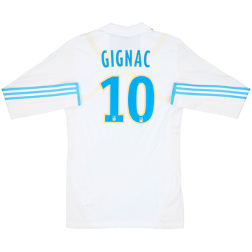 2011-12 Olympique Marseille Player Issue TechFit Home L/S Shirt Gignac #10 - 6/10 - (XL)