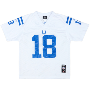 2008-11 Indianapolis Colts Manning #18 Reebok Maillot réplique extérieur - 9/10 - (13-14 ans)