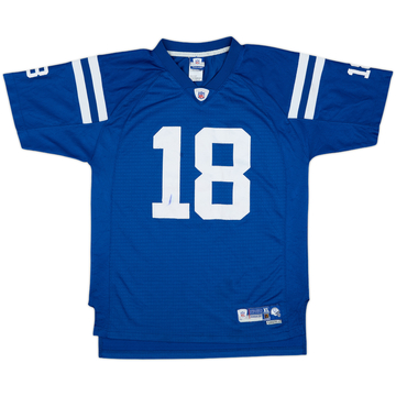 2005-06 Indianapolis Colts Manning #18 Reebok Maillot Premier Domicile - 5/10 - (XL.Boys)