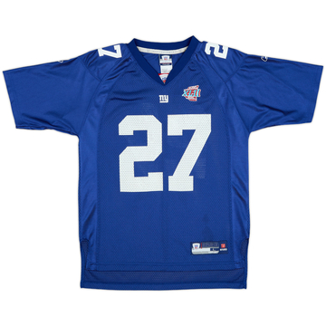 2008 New York Giants Jacobs #27 Super Bowl XLII Reebok On Field Maillot Domicile - 7/10 - (L.Boys)